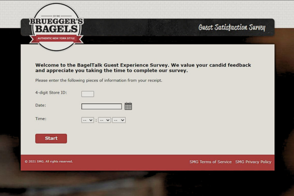 Tellbrueggers.com - 3 Free Bagels - Bruegger's Survey