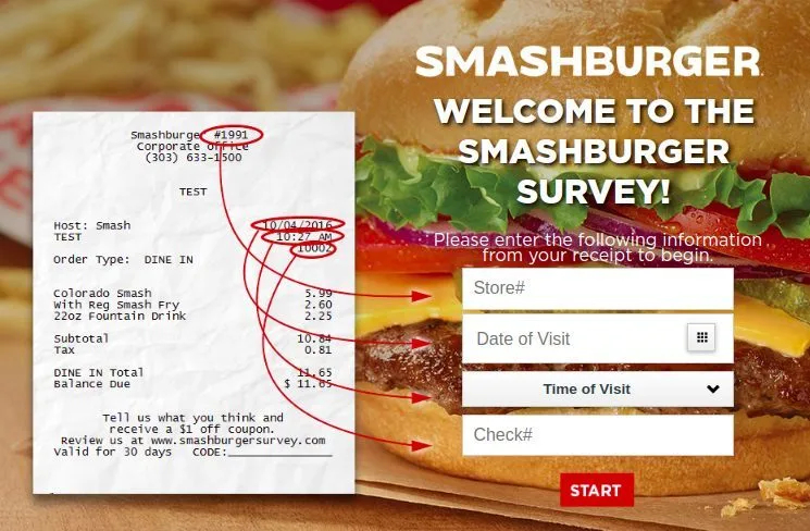 SmashBurgerFeedback Survey